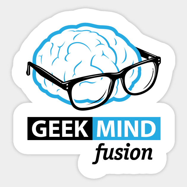 Geek Mind Fusion Brain Logo v 2.0 Sticker by GeekMindFusion